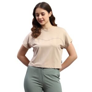 ROCK.IT Rockit from House of Monte Carlo Womens Solid Round Neck Half Sleeve Top (2240102251)