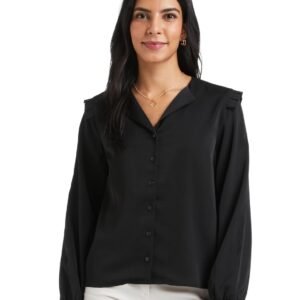 Van Heusen Women's Regular Fit Solid Full Sleeve Casual Shirt