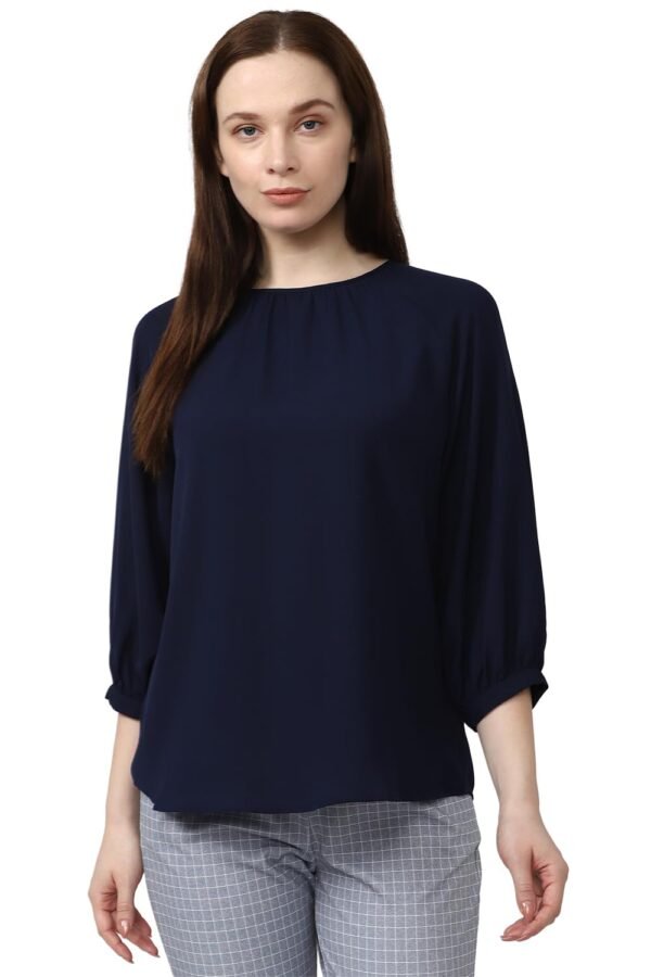 Van Heusen Women's Solid Regular Fit Tops
